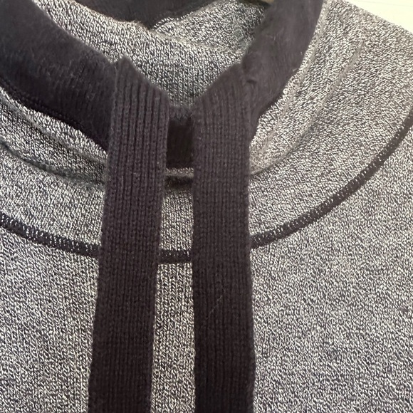 T by Talbots Marled Sweater Dress cowl neck blue gray Medlum - Picture 6 of 9